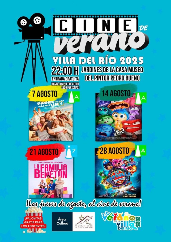 Cine de verano 2025 en Villa del Río