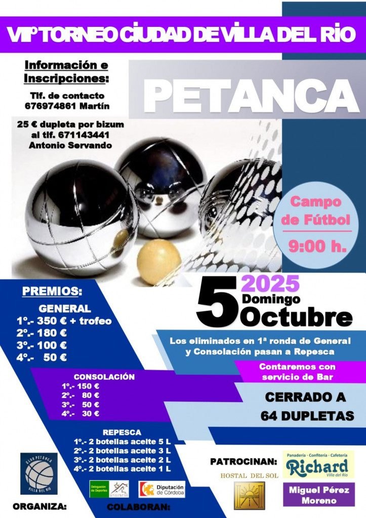 VIII Torneo de petanca en Villa del río