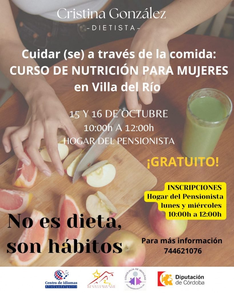 Curso de nutrición para mujeres en Villa del Río