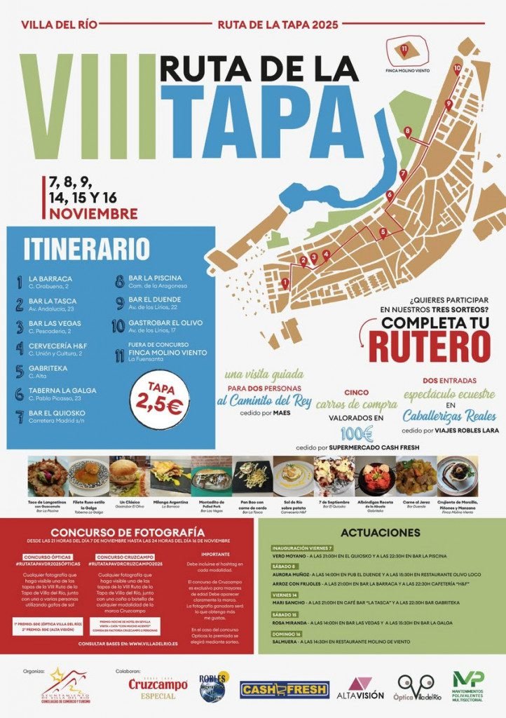 VIII Edición de la Ruta de la Tapa de Villa del Río 2025