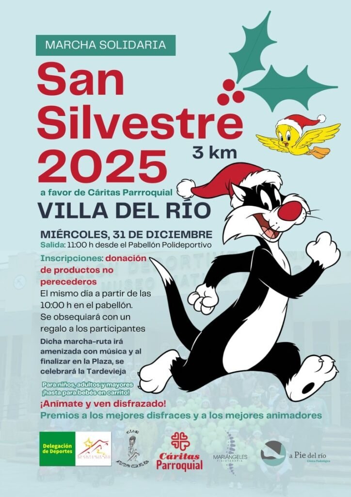 Marcha Solidaria “San Silvestre 2025” en Villa del Río