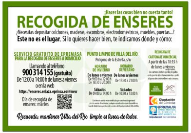 Recogida de enseres y cartonaje en Villa del Río