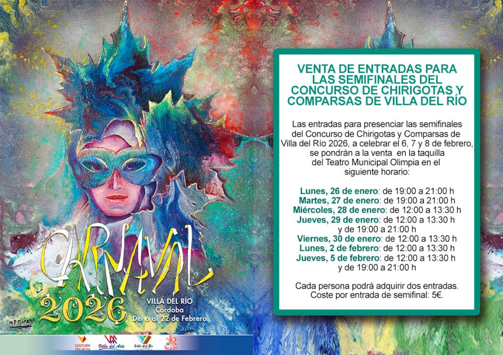 Semifinales del Concurso de Chirigotas y comparsas de Villa del Río 2026