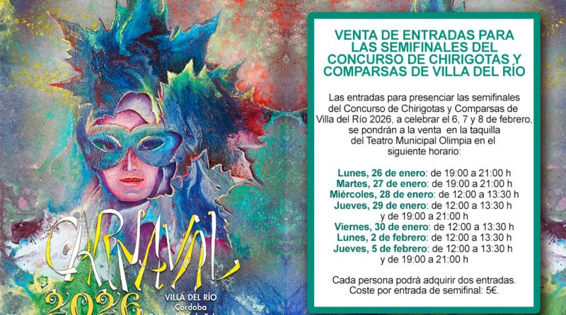 Semifinales del Concurso de Chirigotas y comparsas de Villa del Río 2026