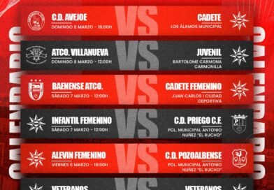 CALENDARIO DE PARTIDOS DEL FÚTBOL BASE