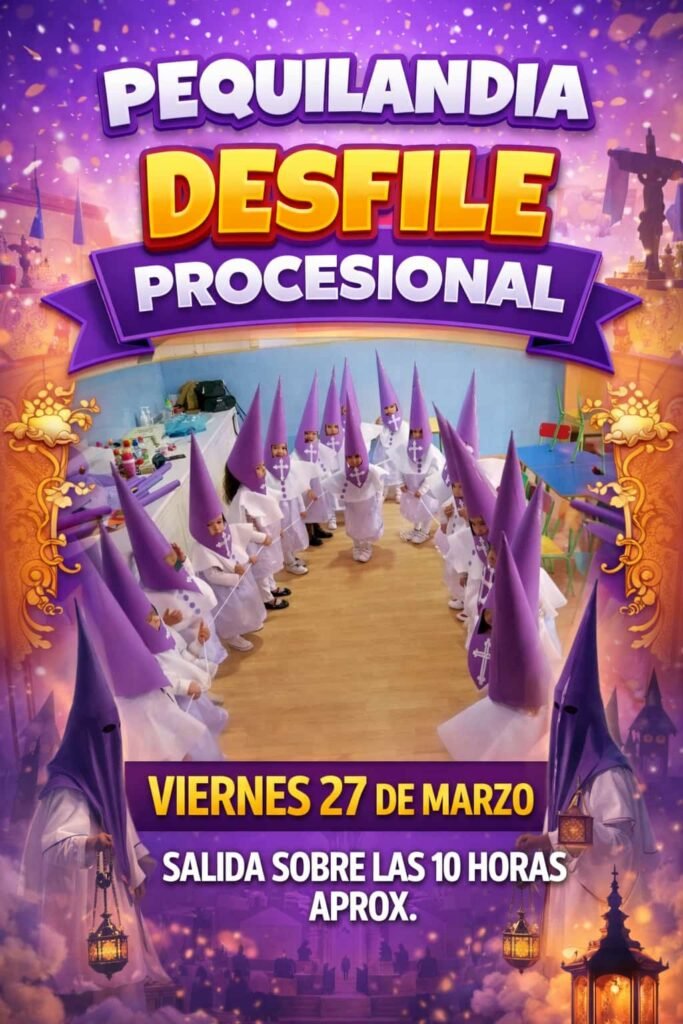 EL CEI PEQUILANDIA CELEBRA SU DESFILE PROCESIONAL INFANTIL EN VILLA DEL RÍO
