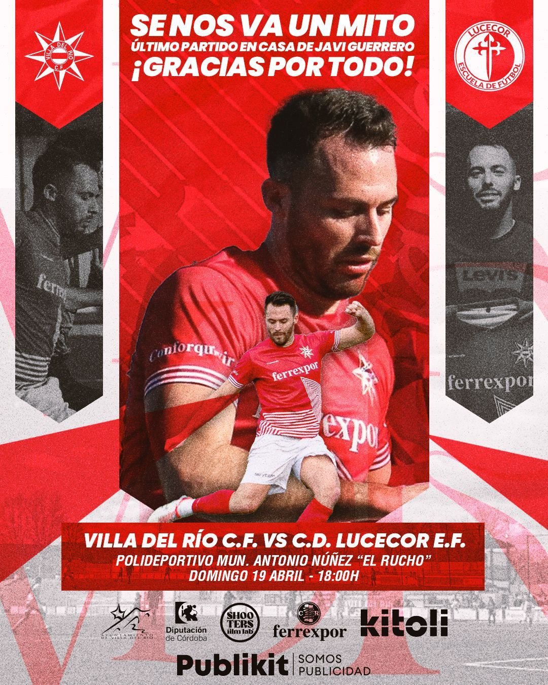 DEPORTES | VILLA DEL RÍO C.F. DISPUTA UN PARTIDO ESPECIAL CON DESPEDIDA A JAVI GUERRERO