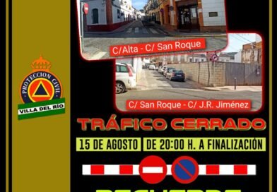 CORTES DE TRÁFICO CON MOTIVO DE LAS VELADAS DE SAN ROQUE Y DE LA BARRIADA DE JESÚS
