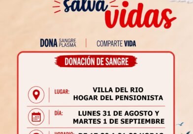 NUEVA CAMPAÑA DE DONACIÓN DE SANGRE EN VILLA DEL RÍO: TU DONACIÓN TAMBIÉN SALVA VIDAS EN VERANO
