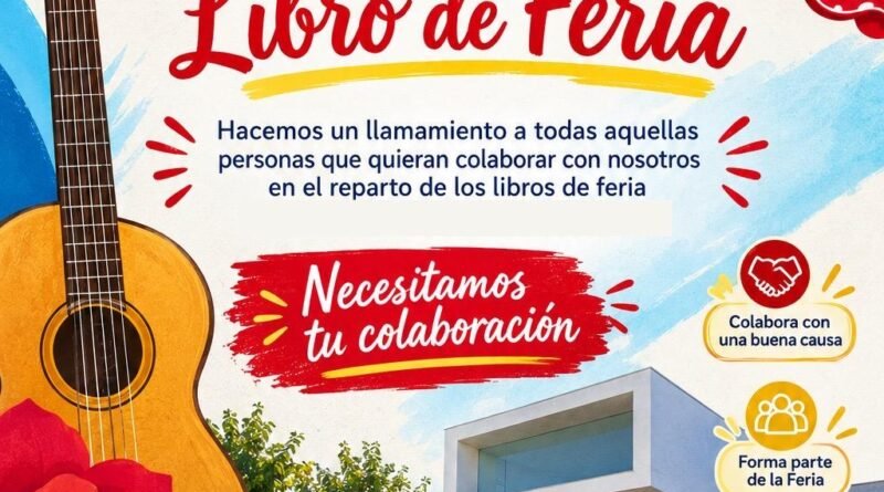 ¡ÚNETE COMO VOLUNTARIO/A AL REPARTO DEL LIBRO DE FERIA DE VILLA DEL RÍO!