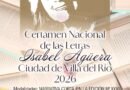 ESTE VIERNES, 2 DE OCTUBRE, SE HARÁ PÚBLICO EL FALLO DEL CERTAMEN NACIONAL DE LAS LETRAS «ISABEL AGÜERA» CIUDAD DE VILLA DEL RÍO 2026